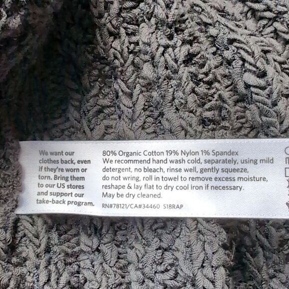 Eileen Fisher Black Organic Cotton Bateau Neck Oversized Knit Vest S - Picture 6 of 17